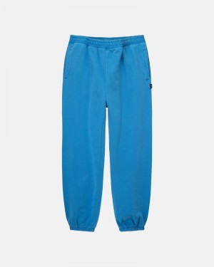 Stüssy Pigment Dyed Fleecehosen Herren Blau | EKNXW-4265