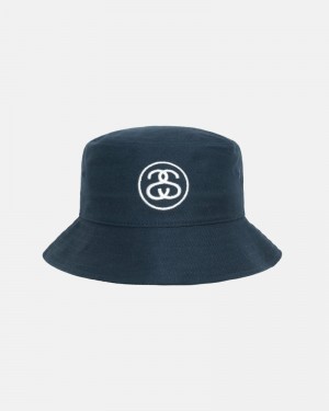 Stüssy Ss Link Deep Eimer Hüte Herren Navy | GPYUQ-6529