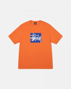 Stüssy Stock Box T-shirts Herren Koralle | PSHCU-6703